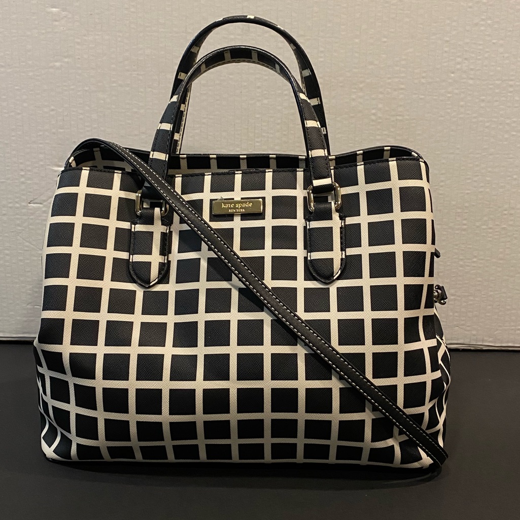 Kate Spade Black And White Geometric Tote